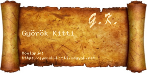 Györök Kitti névjegykártya