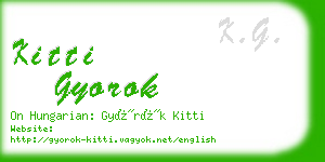 kitti gyorok business card